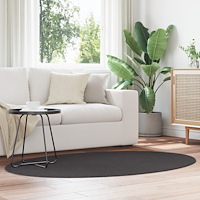 vidaXL Matta "HUARTE" Antracit 120x170 cm Oval