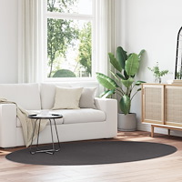 vidaXL Matta "HUARTE" Antracit 160x230 cm Oval