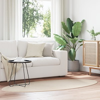 vidaXL Matta ""HUARTE"" Beige 100x200 cm Oval