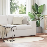 vidaXL Matta "HUARTE" Grädde 80x150 cm Oval