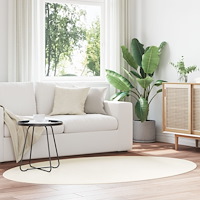 vidaXL Matta "HUARTE" Grädde 140x200 cm Oval