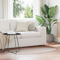 vidaXL Mattor Sand Bomull 80 x 150 cm Halkfri Områdesmatta Oval