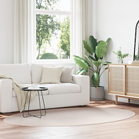 vidaXL Matta "HUARTE" Sand 160x230 cm Oval