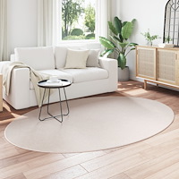 vidaXL Matta "HUARTE" Sand 160x230 cm Oval