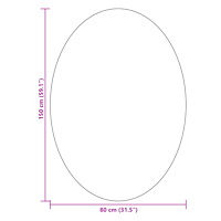 vidaXL Matta "HUARTE" Sand 160x230 cm Oval