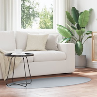 vidaXL Matta "HUARTE" Grå 80x150 cm Oval