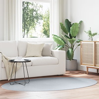 vidaXL Matta "HUARTE" Grå 140x200 cm Oval