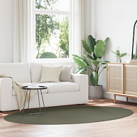 vidaXL Matta "HUARTE" Skoggrön 160x230 cm Oval