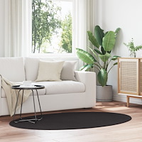 vidaXL Matta "HUARTE" Svart 100x200 cm Oval