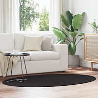 vidaXL Matta "HUARTE" Svart 120x170 cm Oval