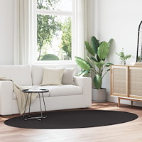 vidaXL Matta "HUARTE" Svart 160x230 cm Oval