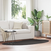 vidaXL Områdesmatta Antracit 100x200 cm Polyester Antiglid