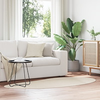 vidaXL Area matta Beige 100x200 cm Polyester Rutschklar