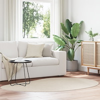 vidaXL Beige Områdesmatta 140x200 cm Polyester Halkfri