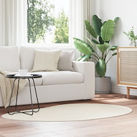 vidaXL Områdesmatta Grädde 120x170 cm Polyester Antiskrid