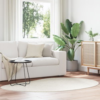 vidaXL Områdesmatta Grädde 140x200 cm Polyester Halkfri