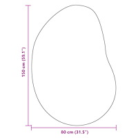 vidaXL Områdesmatta Sand 80x150 cm Polyester Halkfri