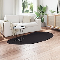 vidaXL Områdesmatta Svart 100x200 cm Polyester Antiskid