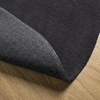 vidaXL Områdesmatta Svart 100x200 cm Polyester Antiskid