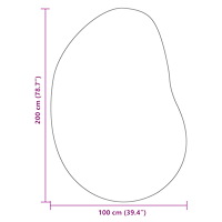 vidaXL Områdesmatta Svart 100x200 cm Polyester Antiskid