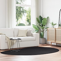 vidaXL Mattor Svart Ull 160 x 230 cm Dekorativa inslag Områdesmatta
