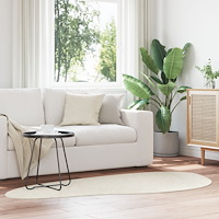 vidaXL Matta "HUARTE" Kort Lugg Mjuk och Tvättbar Grädde 100x200 cm