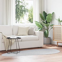 vidaXL Matta 'HUARTE' Kort Lugg Mjuk och Maskinvaskbar Grå 100x200 cm