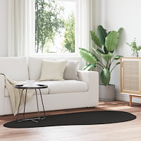 vidaXL Mattor Svart Polyester 100 x 200 cm Dekorativa inslag
