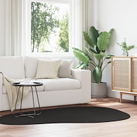 vidaXL Matta "HUARTE" Kort Lugg Mjuk och Tvättbar Svart 140x200 cm