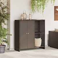 vidaXL Förvaringsskåp Brun 100x36x102 cm Rottning