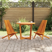 vidaXL Fällbara Trädgårdsstolar 2 pcs Brun 56 x 69 x 84 m