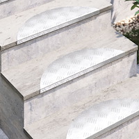 vidaXL Aluminium Trapsteg 5 st Halkfria 60x18 cm