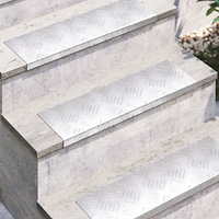 vidaXL Aluminium Trapsteg 5-pack Halkfria 60x18 cm