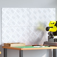 vidaXL Aluminiumplattor med checker-mönster - Set om 4, Halkfria, 50x30 cm