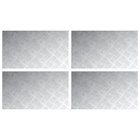 vidaXL Aluminium Checker Plates 4 st Halkfria 70x40 cm
