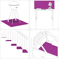 vidaXL Aluminium Checker Plates 4 st Halkfria 70x40 cm