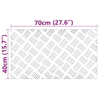 vidaXL Aluminium Checker Plates 4 st Halkfria 70x40 cm