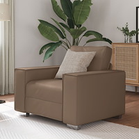vidaXL Soffstol cappuccino 59 cm i konstläder