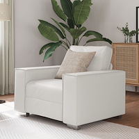 vidaXL Fåtölj Vit 59 cm i Konstläder
