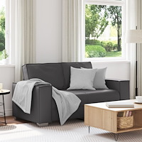 vidaXL Soffa Loveseat Grå 120 cm i Konstläder
