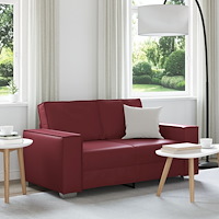 vidaXL Kärlekssoffa Vinröd 120 cm i Konstläder