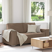 vidaXL Soffan för två Cappuccino 140 cm i konstläder