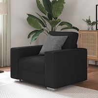 vidaXL Svart Tyg Fåtölj 59 cm