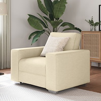 vidaXL Fåtölj i cream, 59 cm, Tyg