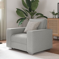 vidaXL Fåtölj Cloud Grey 59 cm i tyg