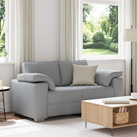 vidaXL Loveseat 120 cm i Ljusgrå Tyg