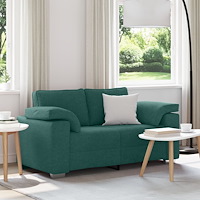 vidaXL Mörkgrön Loveseat Soffa 120 cm Tyg