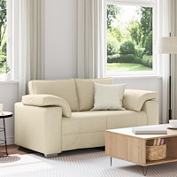 vidaXL Soffa Kräm 160 x 77 x 82 cm Tyg
