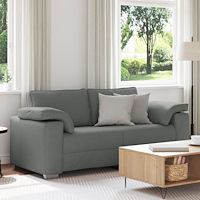 vidaXL Loveseatsoffa Mörkgrå, 140 cm, Tyg