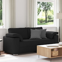 vidaXL Svart Loveseat Soffa - 140 cm Tyg